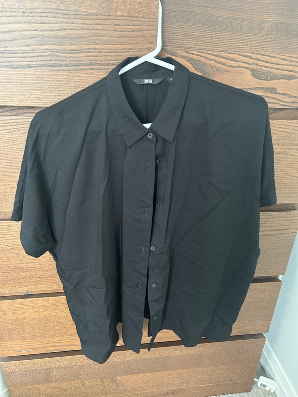 Uniqlo black button-up